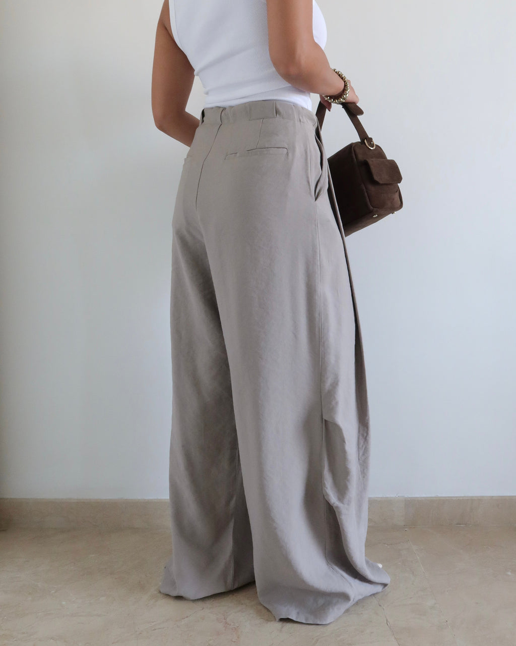 RǏWYÑ | Draped Edit Wide Leg Pants
