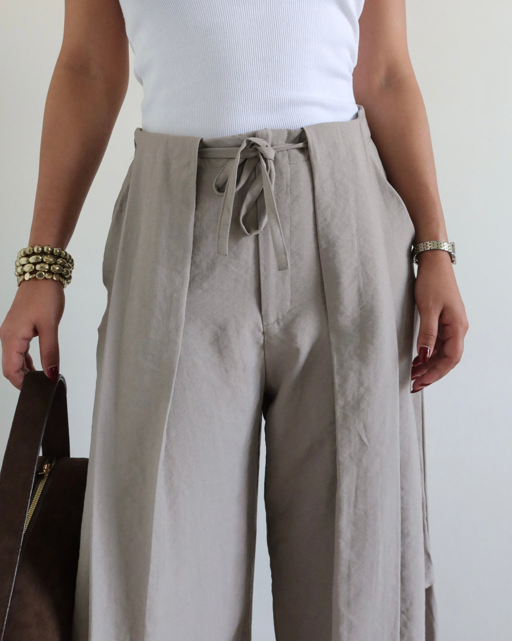 RǏWYÑ | Draped Edit Wide Leg Pants