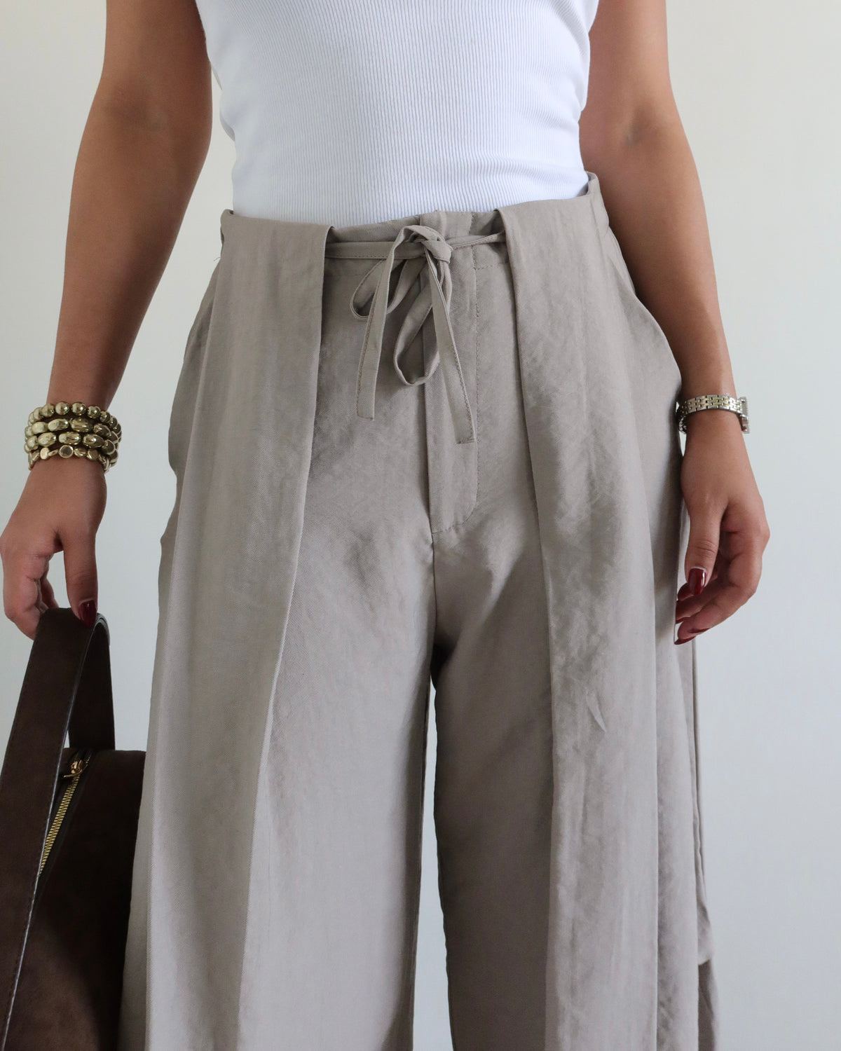 RǏWYÑ | Draped Edit Wide Leg Pants