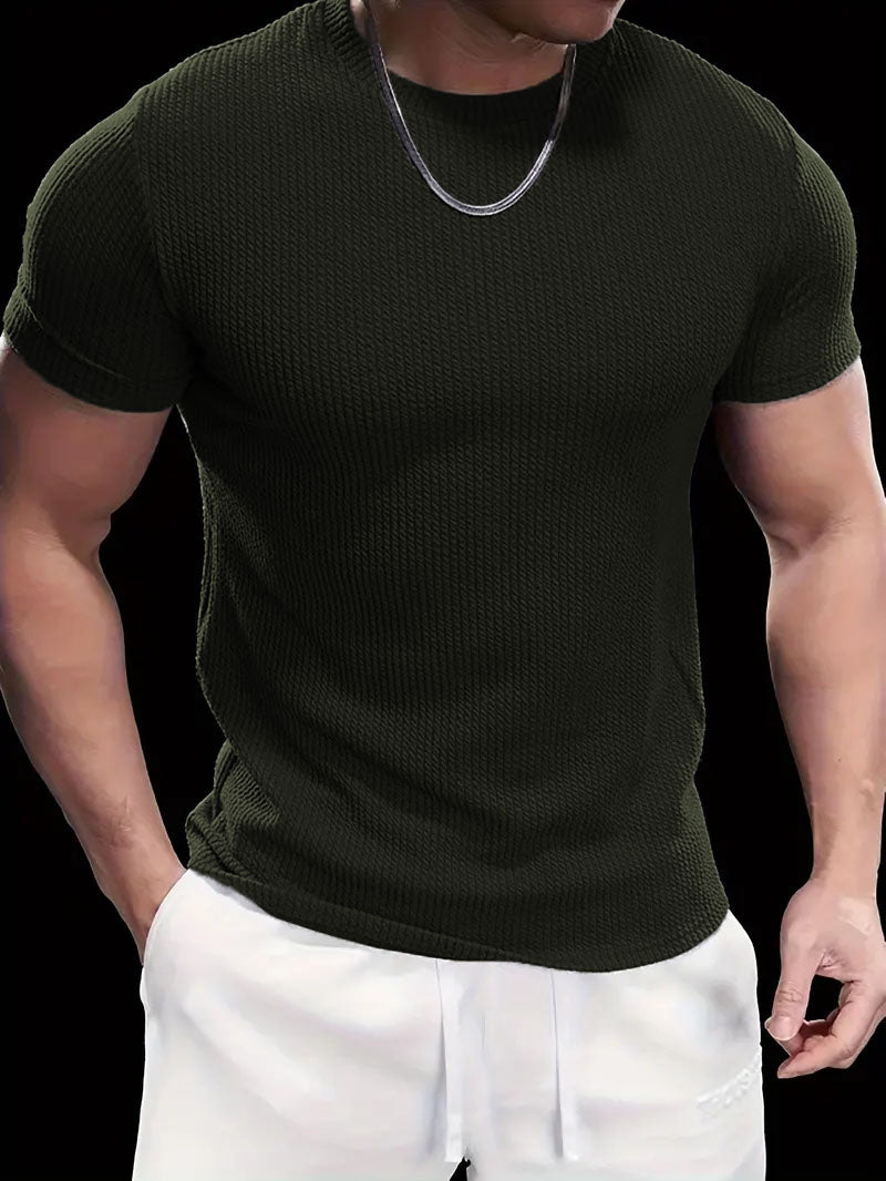 RIWYN Premium Textured Round Neck T- Shirt
