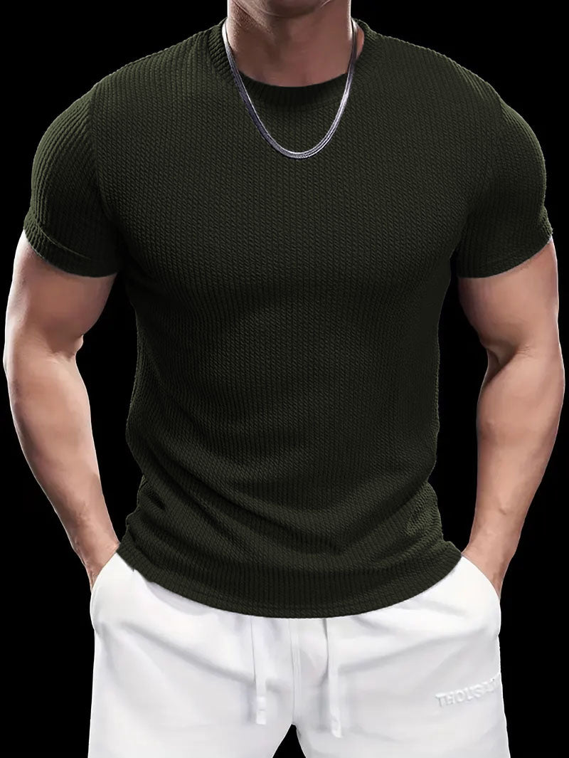 RIWYN Premium Textured Round Neck T- Shirt