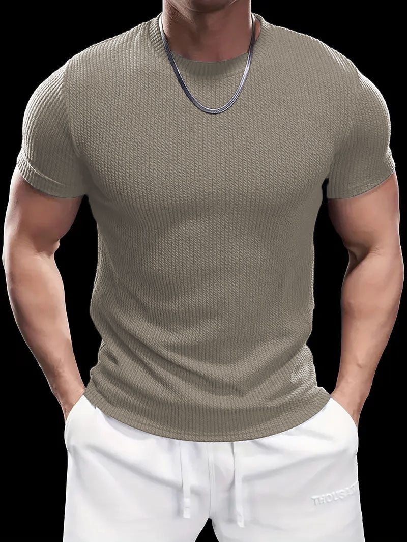 RIWYN Premium Textured Round Neck T- Shirt
