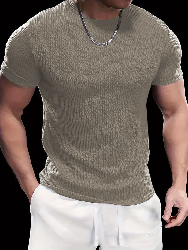 RIWYN Premium Textured Round Neck T- Shirt