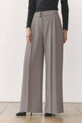 RǏWYÑ | Clean Collar Waist Pleated Trousers