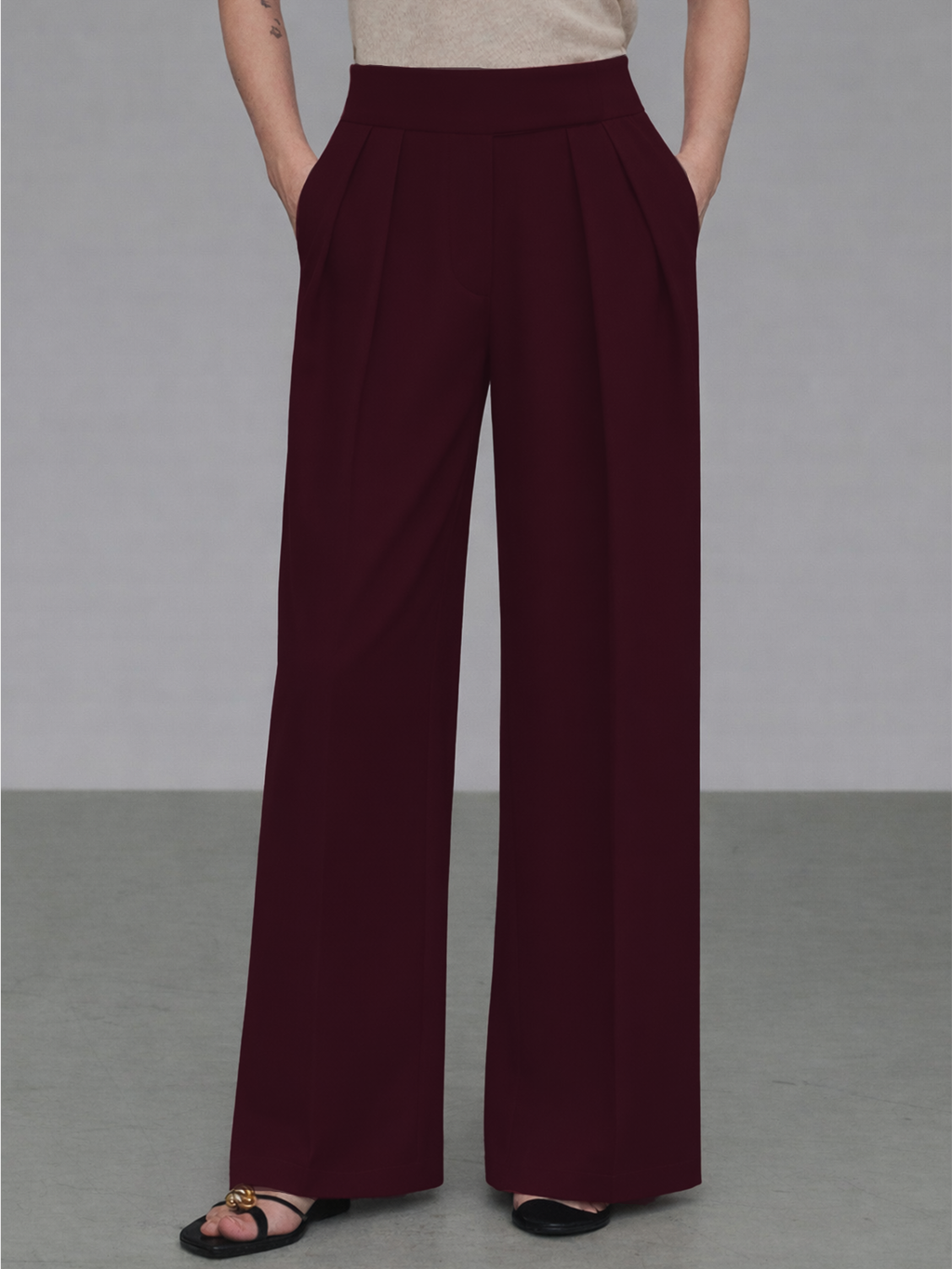 RǏWYÑ | Fine Pleat Tailored Trousers