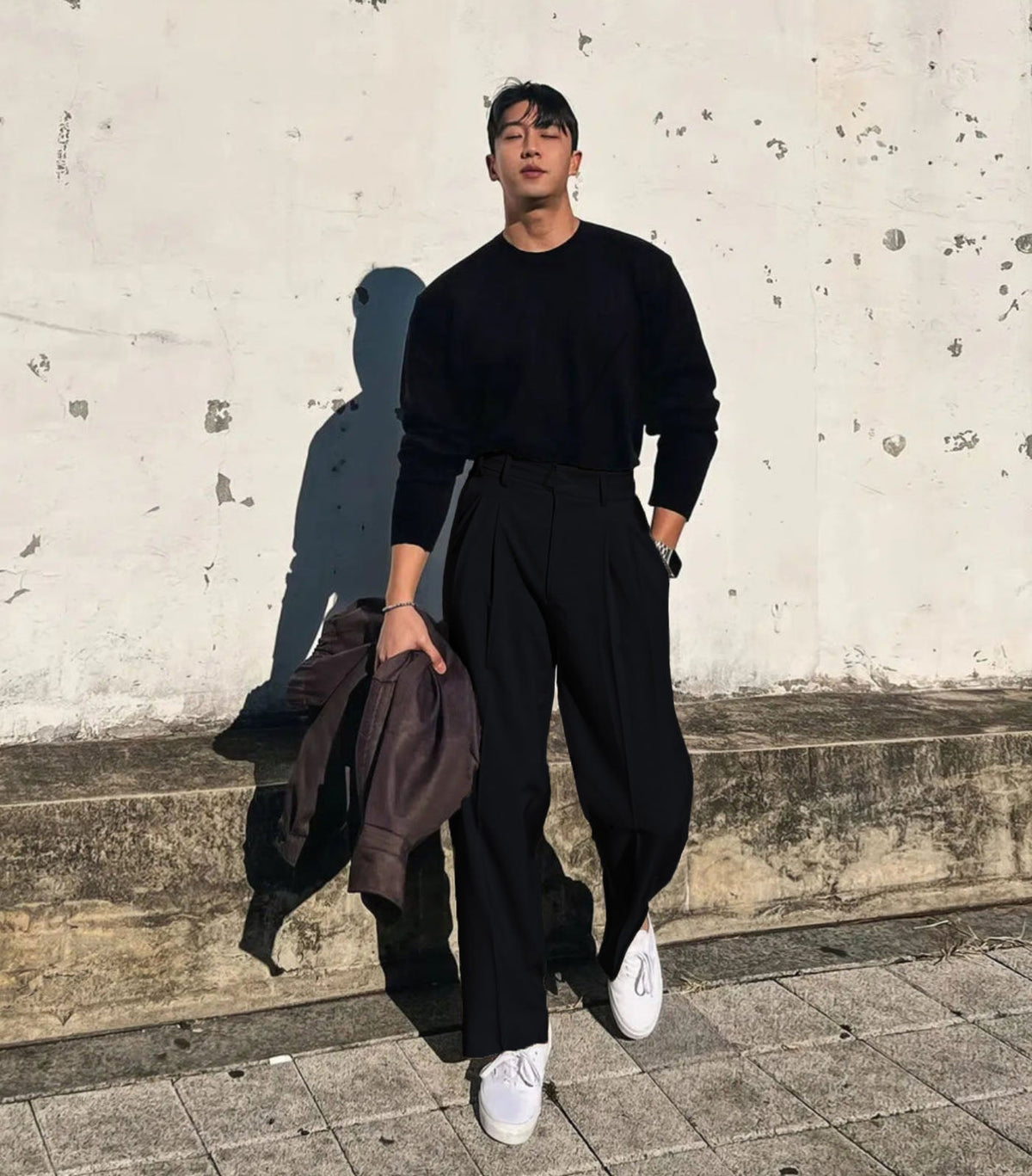 RIWYN Vintage Linen High Waist Straight Fit Trousers