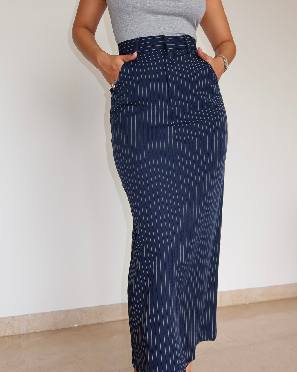 RǏWYÑ | Stripe Statement Skirt