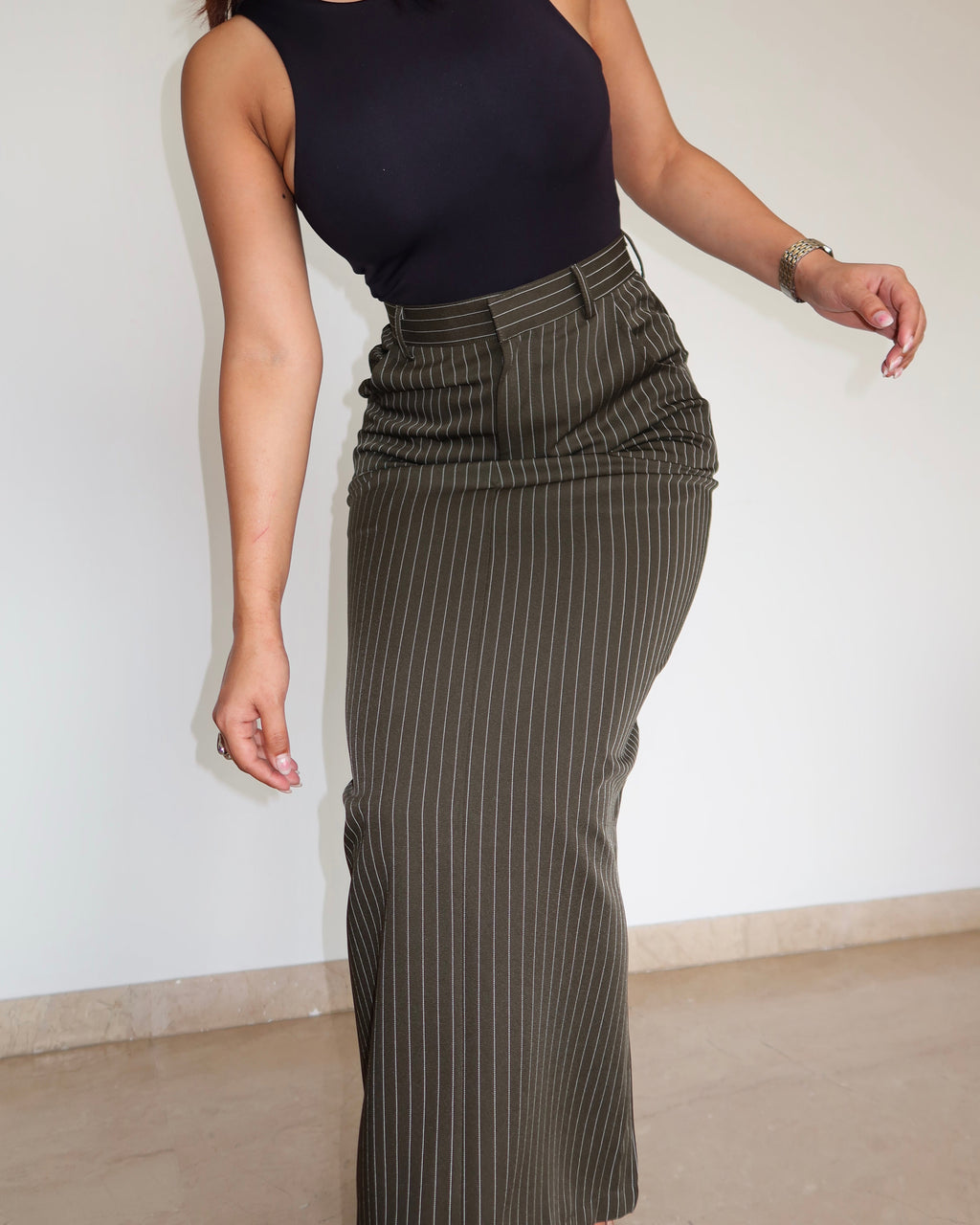 RǏWYÑ | Stripe Statement Skirt