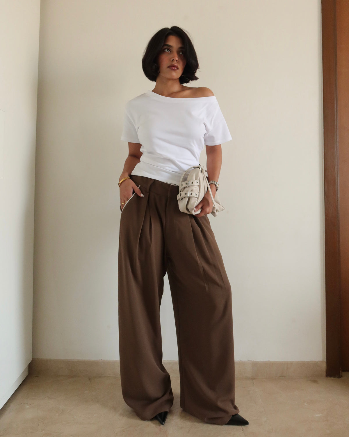 RǏWYÑ | Outline Pleats Pants