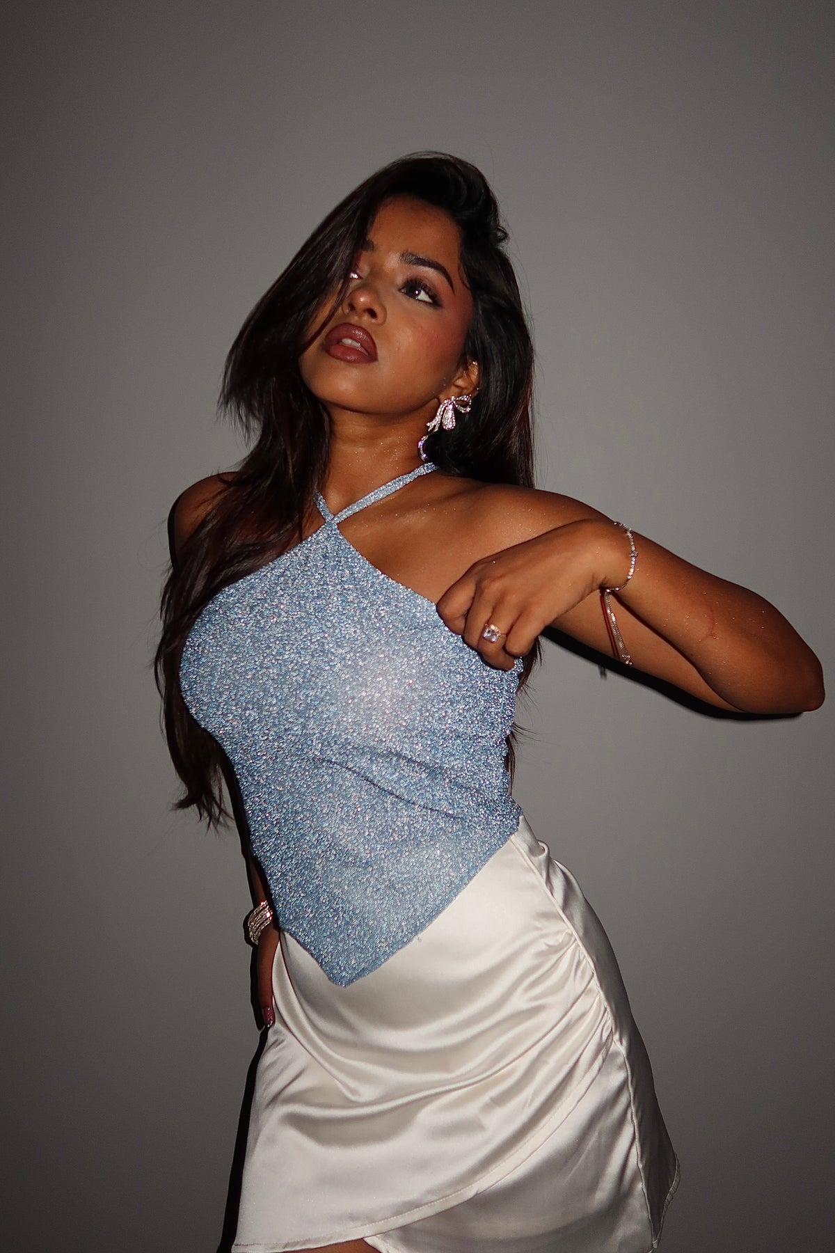 RǏWYÑ | Glitter Frost Halter Top