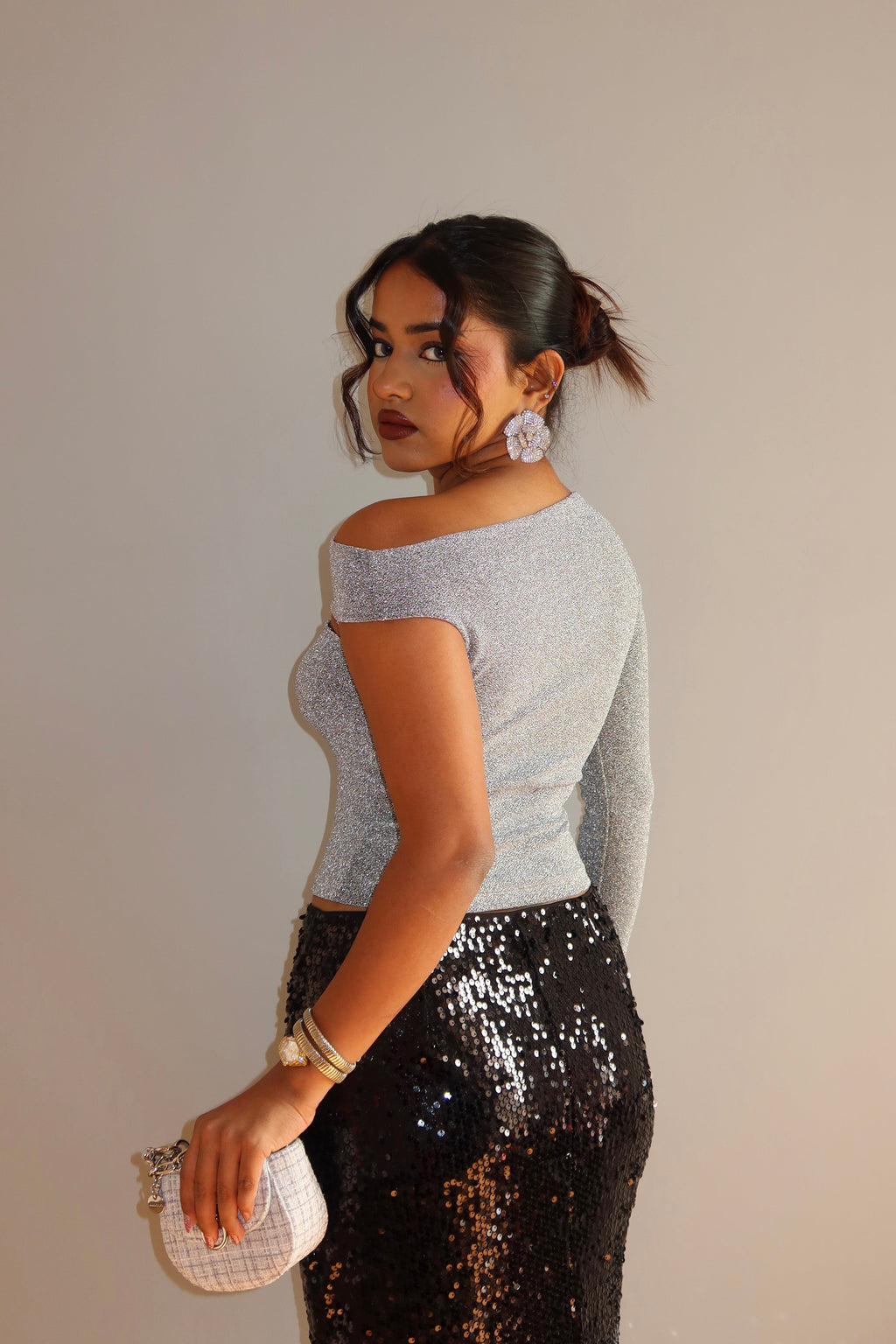 RǏWYÑ | Sparkline Off-Shoulder Top