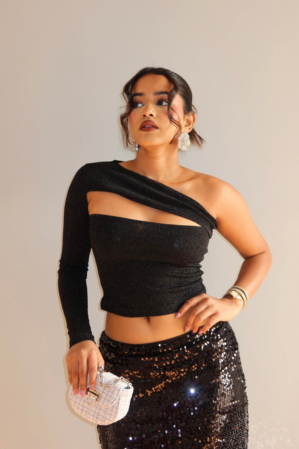 RǏWYÑ | Sparkline Off-Shoulder Top