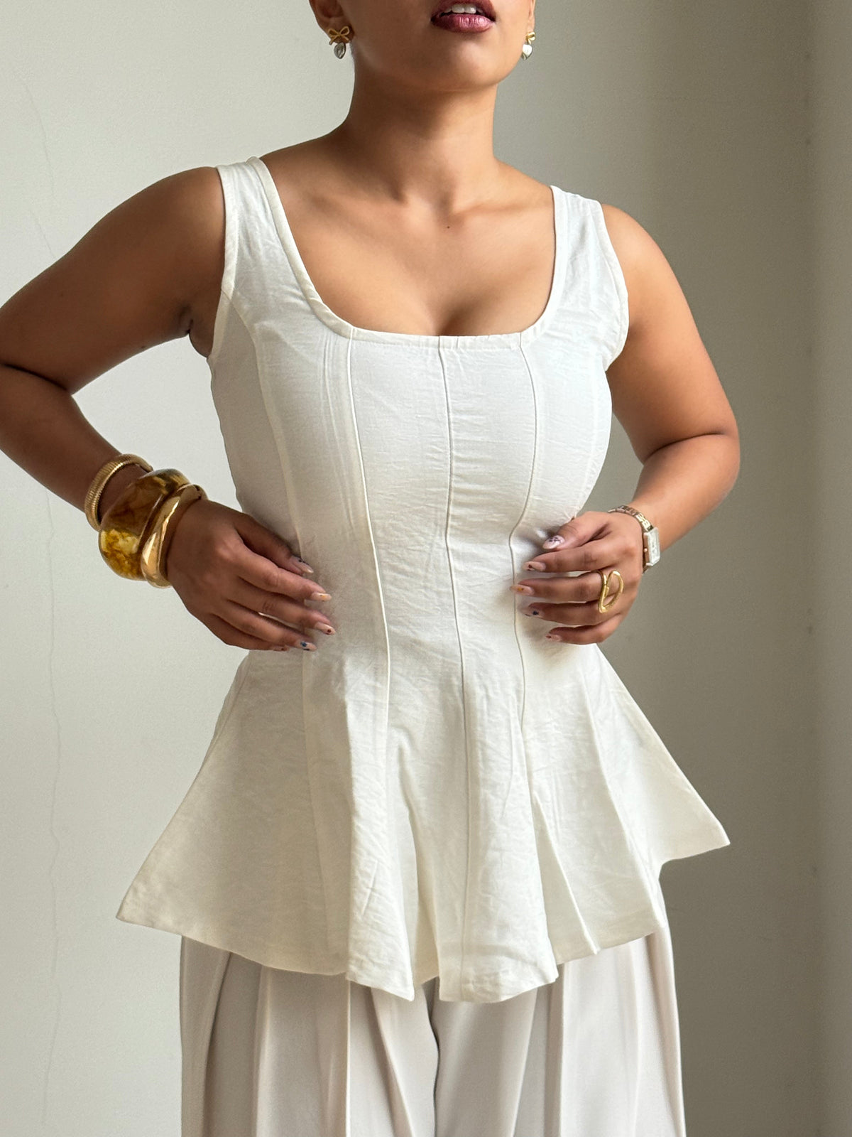 RǏWYÑ | Couture Corset Flare Top