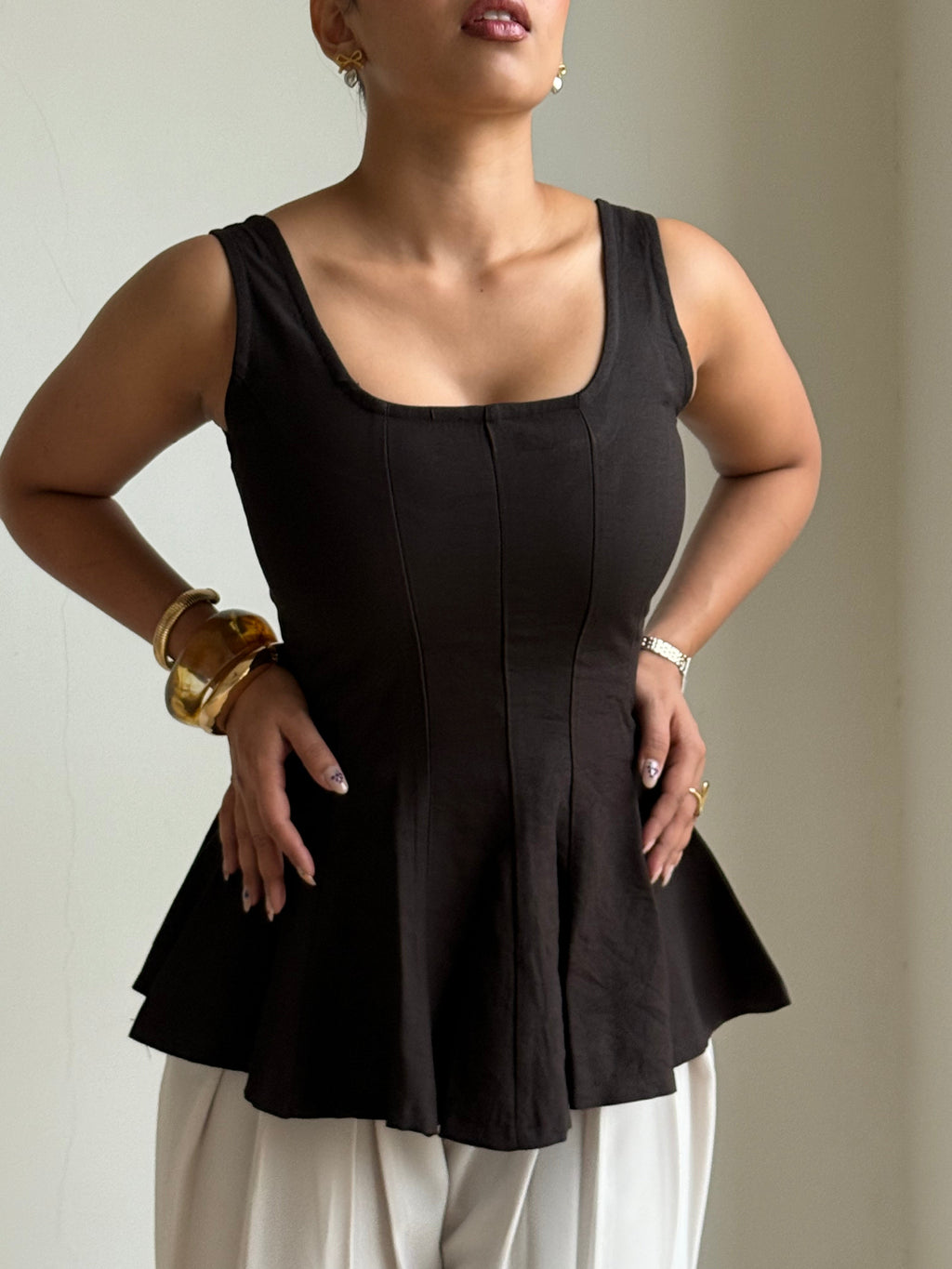 RǏWYÑ | Couture Corset Flare Top