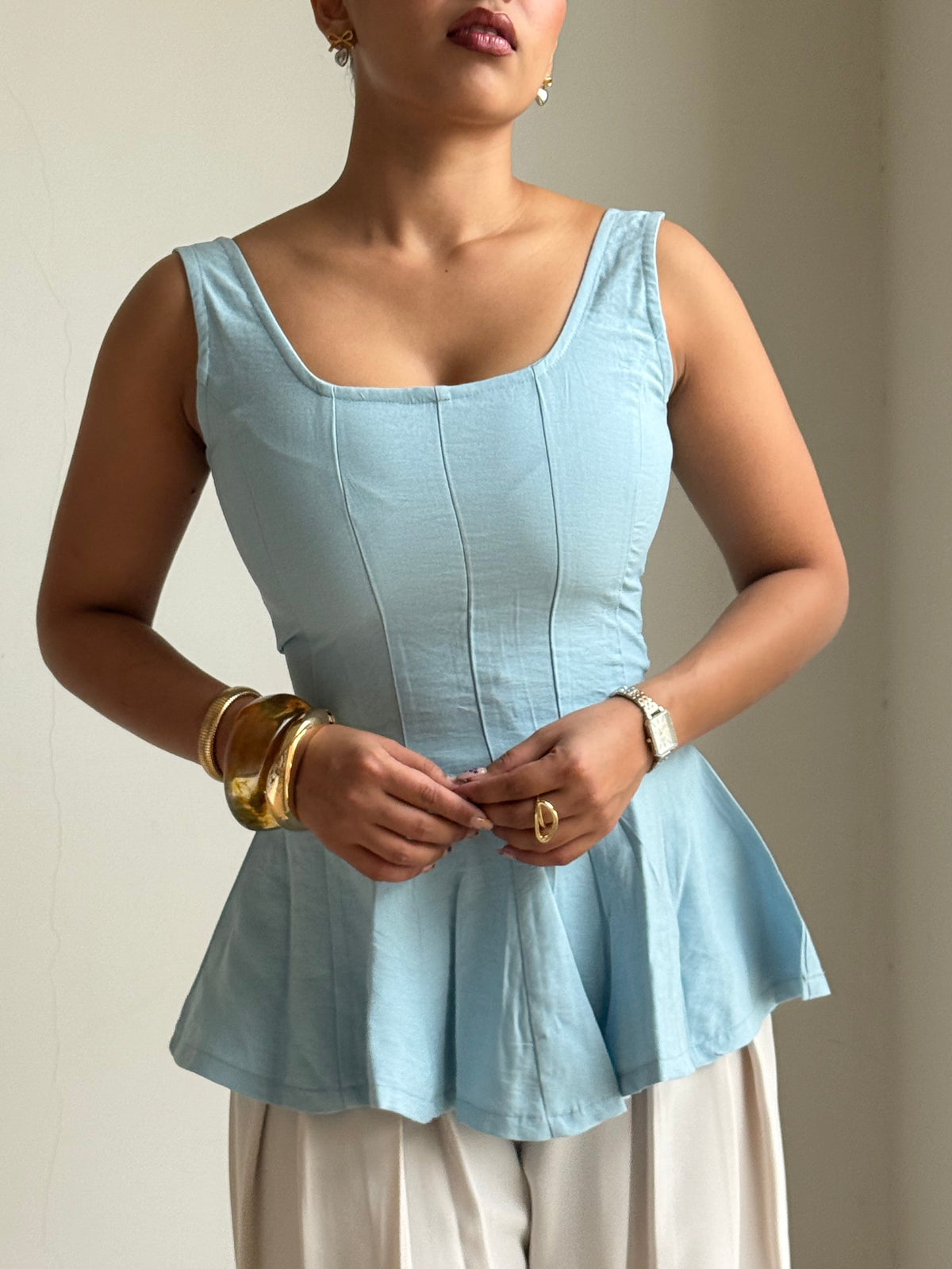 RǏWYÑ | Couture Corset Flare Top