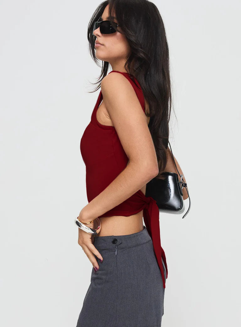 RǏWYÑ | Babe Open Back Tie Top