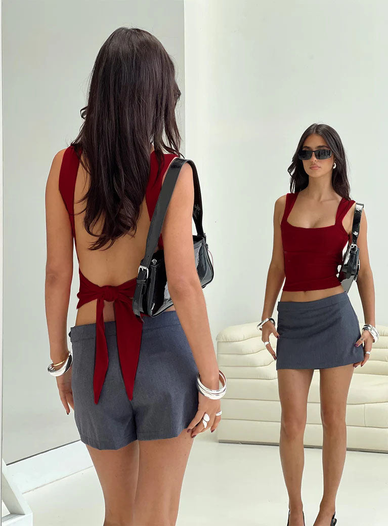RǏWYÑ | Babe Open Back Tie Top