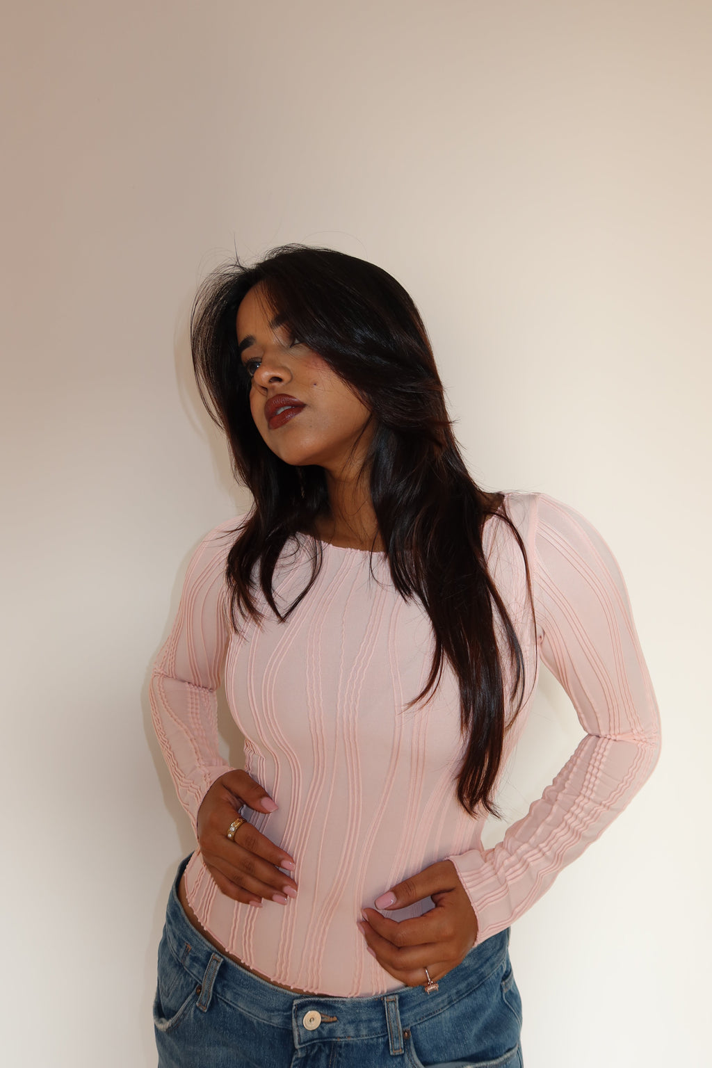 RǏWYÑ | Wavy Aura Full Sleeve Top