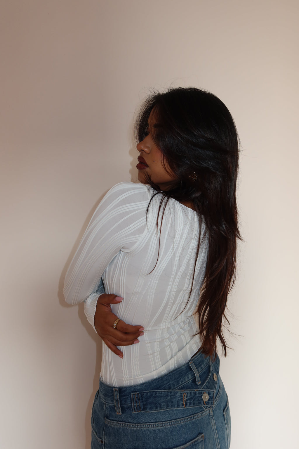 RǏWYÑ | Wavy Aura Full Sleeve Top