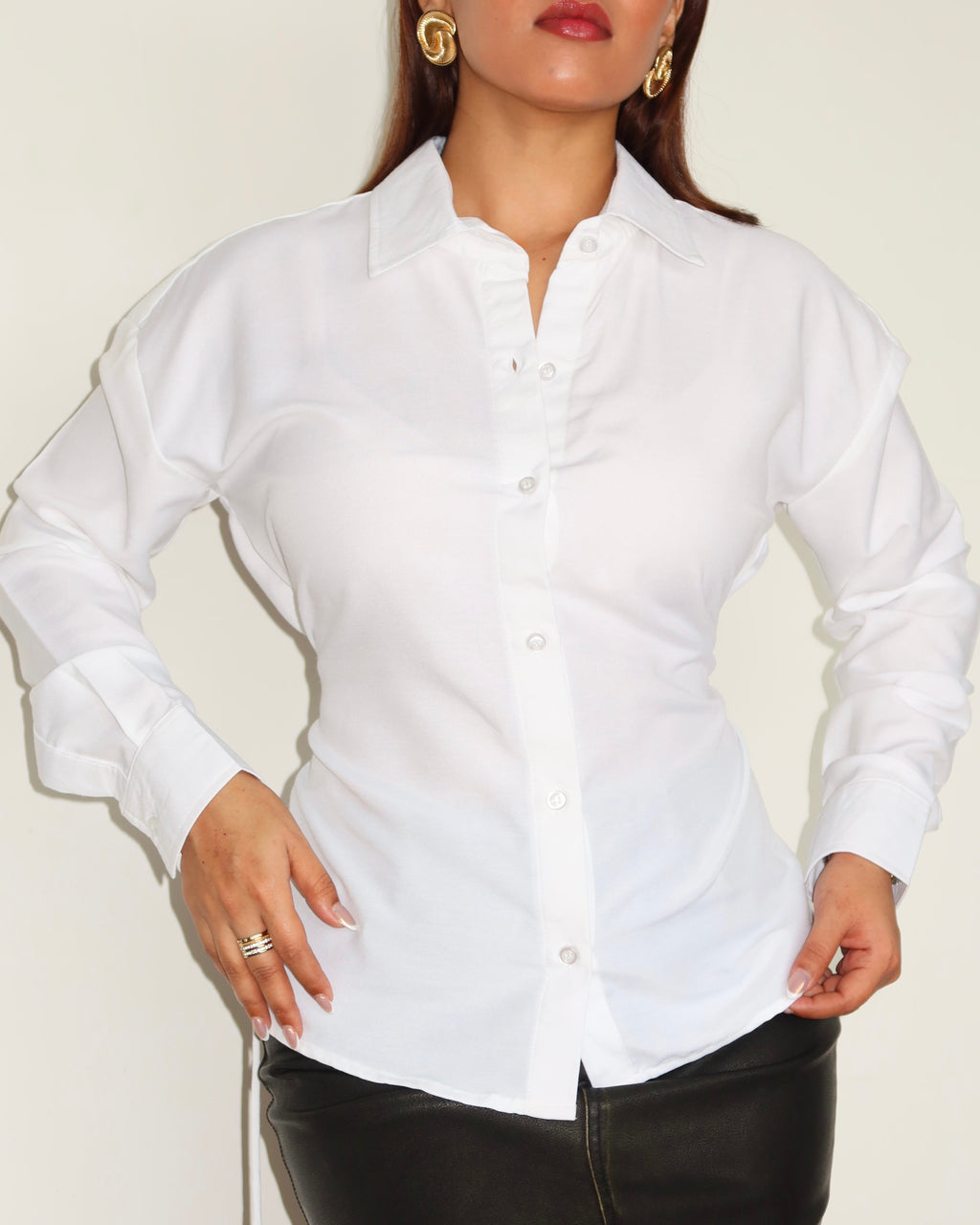 RǏWYÑ | Tie Up Waist Statement Shirt