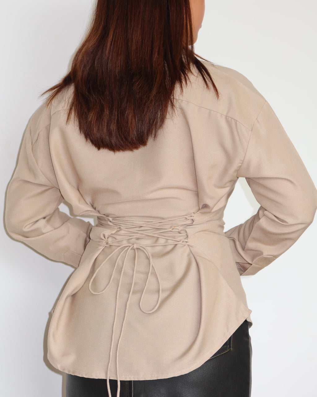 RǏWYÑ | Tie Up Waist Statement Shirt