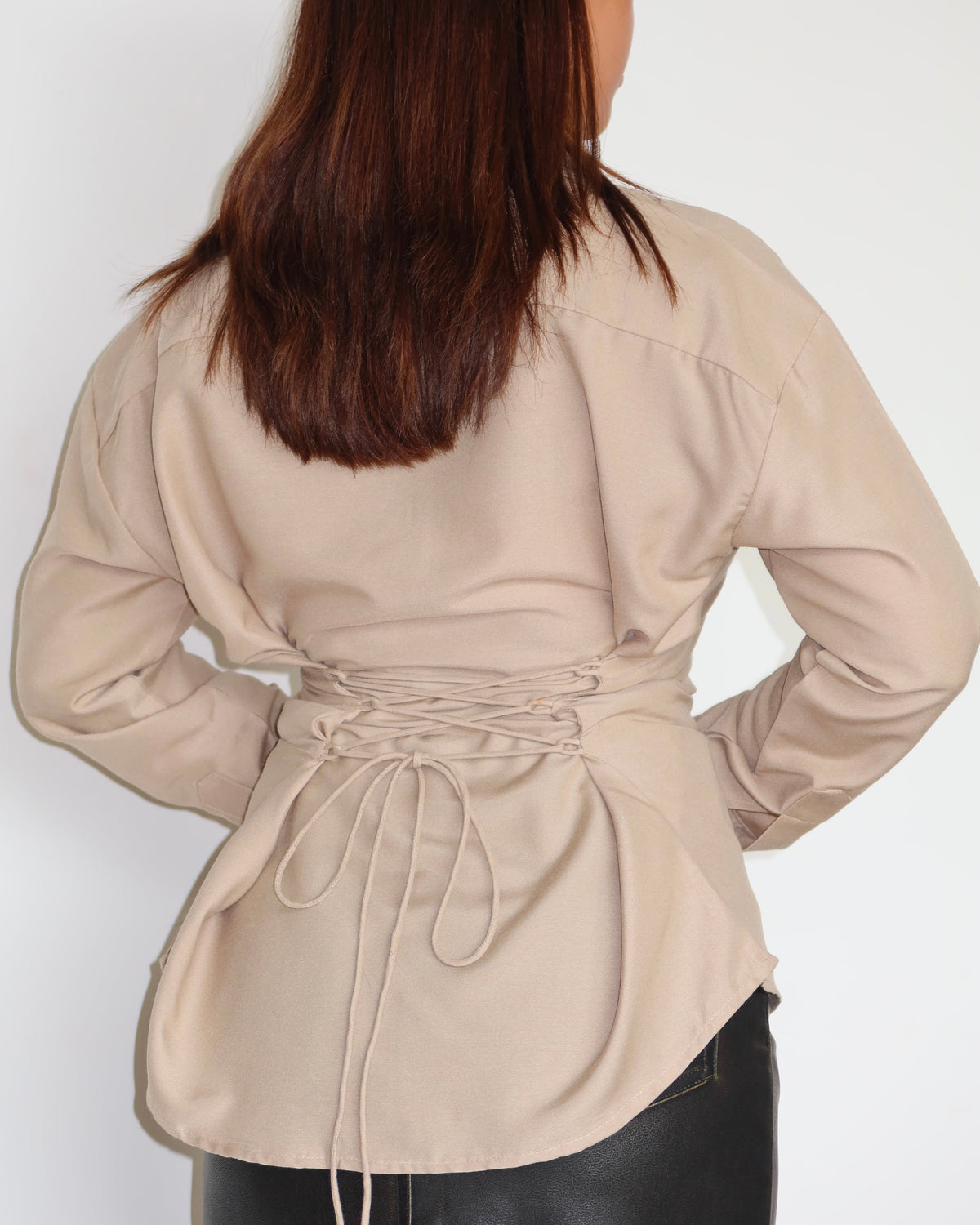RǏWYÑ | Tie Up Waist Statement Shirt