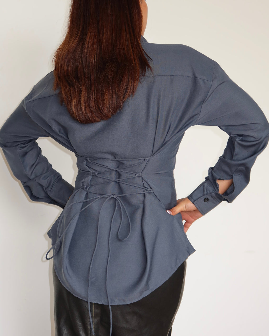 RǏWYÑ | Tie Up Waist Statement Shirt