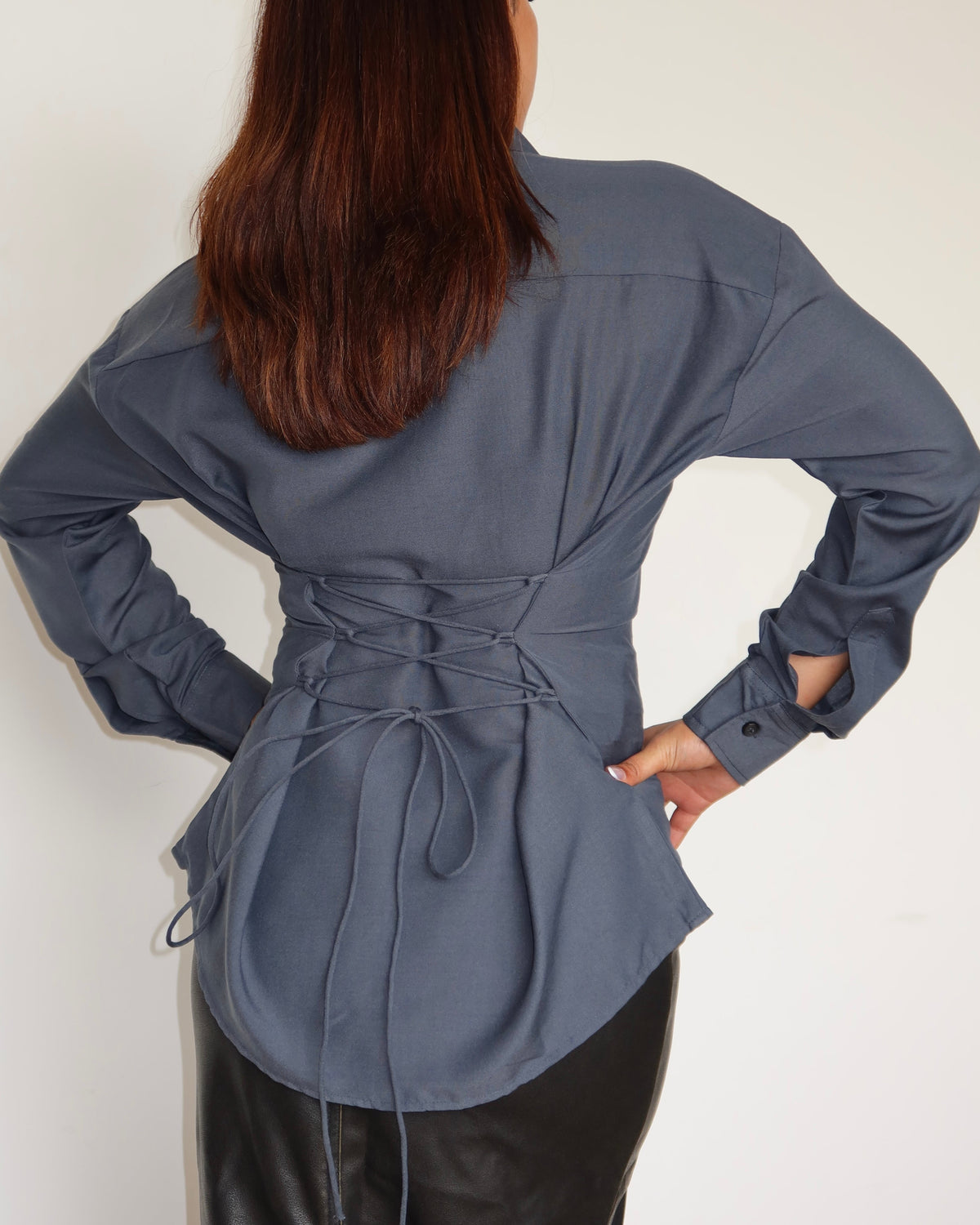 RǏWYÑ | Tie Up Waist Statement Shirt