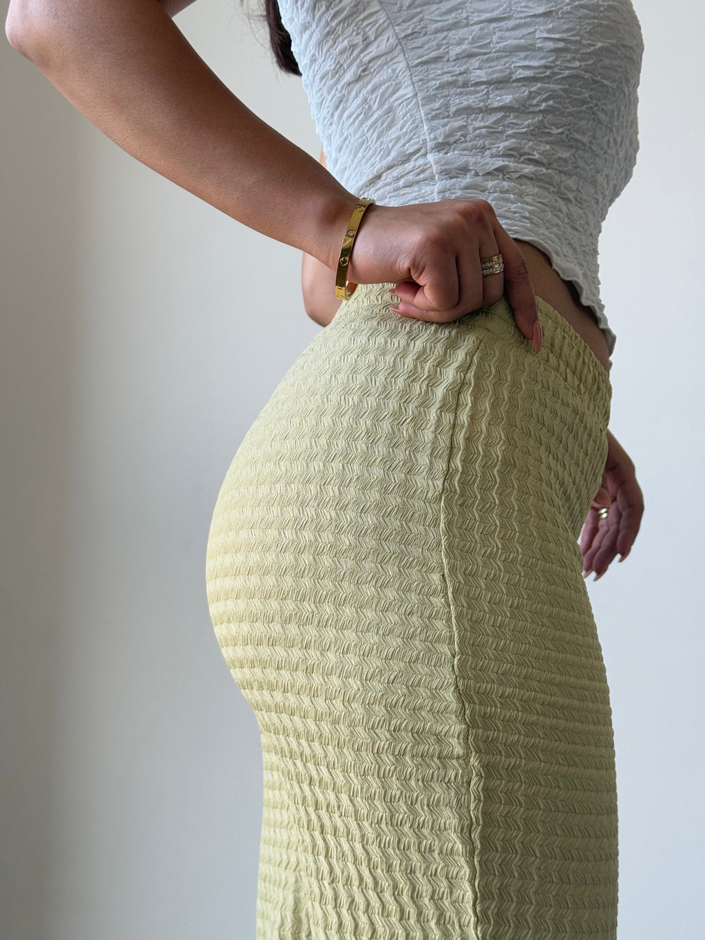 RǏWYÑ | Chevron Edge Flare Leg Pants