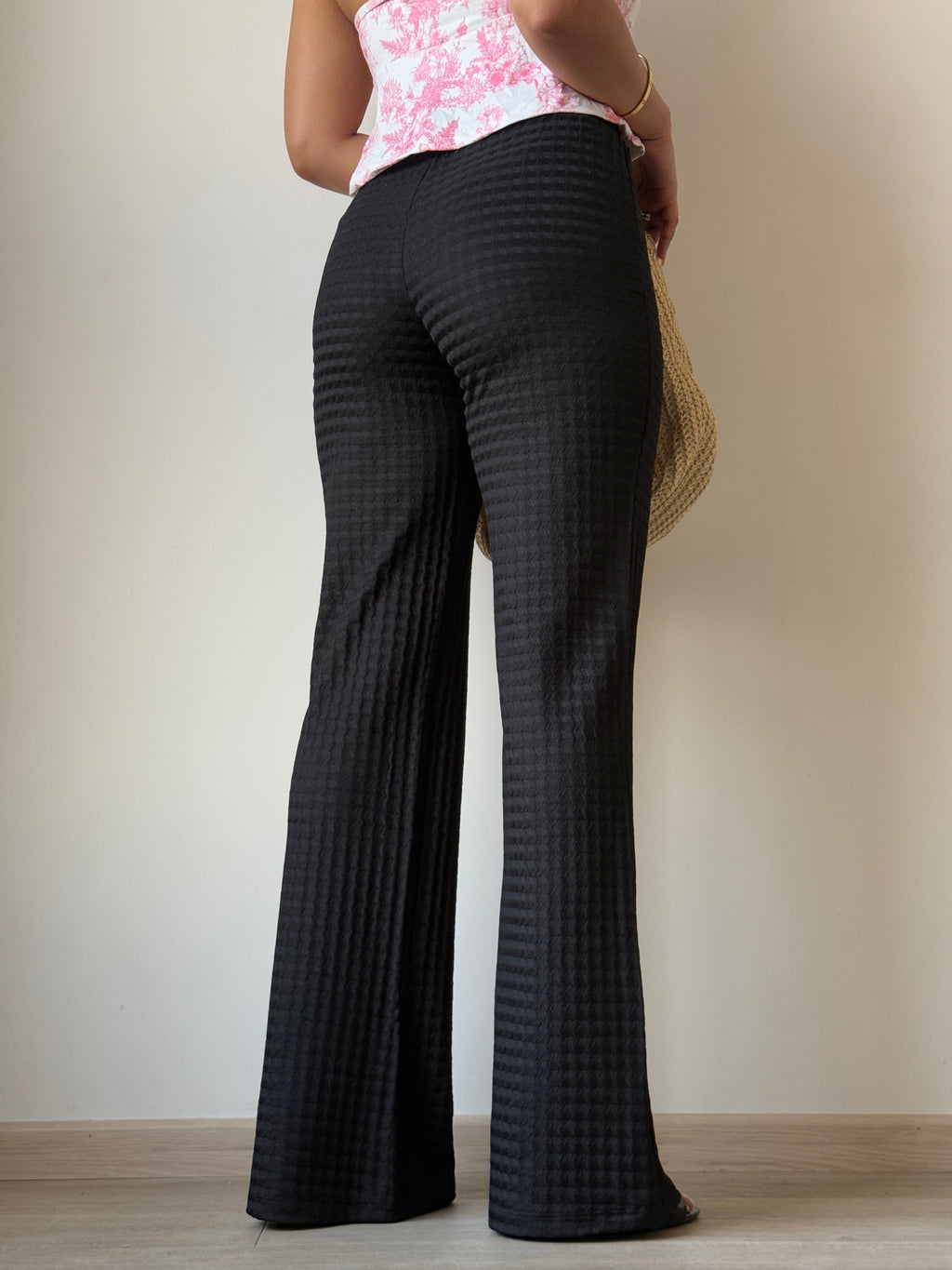 RǏWYÑ | Chevron Edge Flare Leg Pants