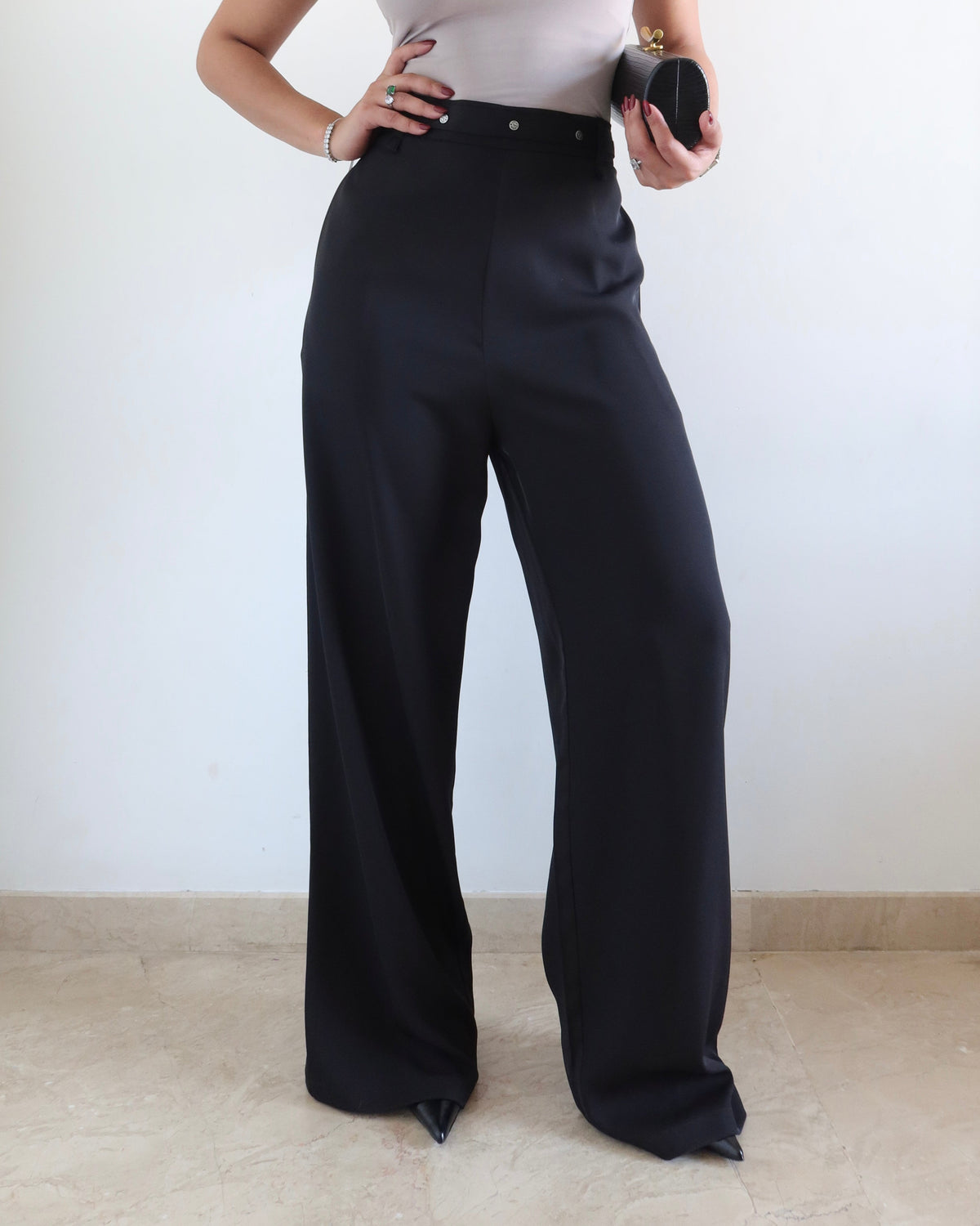RǏWYÑ | Rivet Grip Loose Tailored Trousers