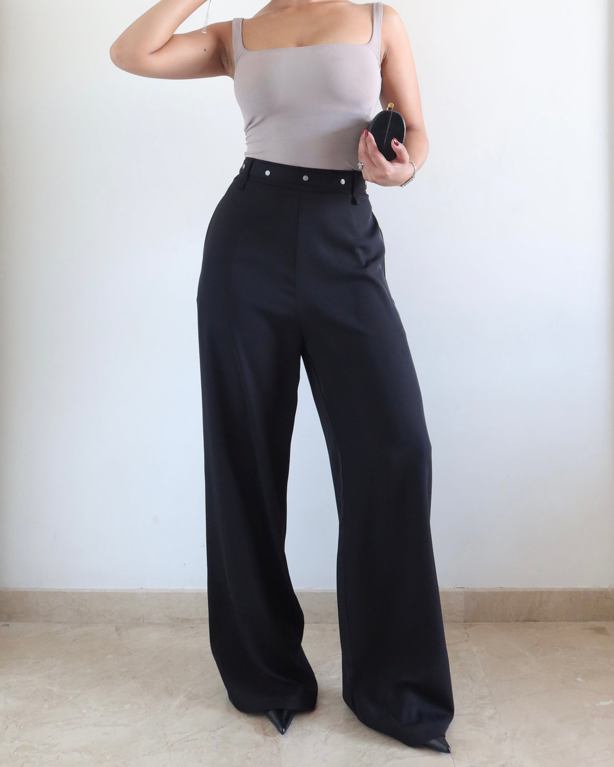 RǏWYÑ | Rivet Grip Loose Tailored Trousers
