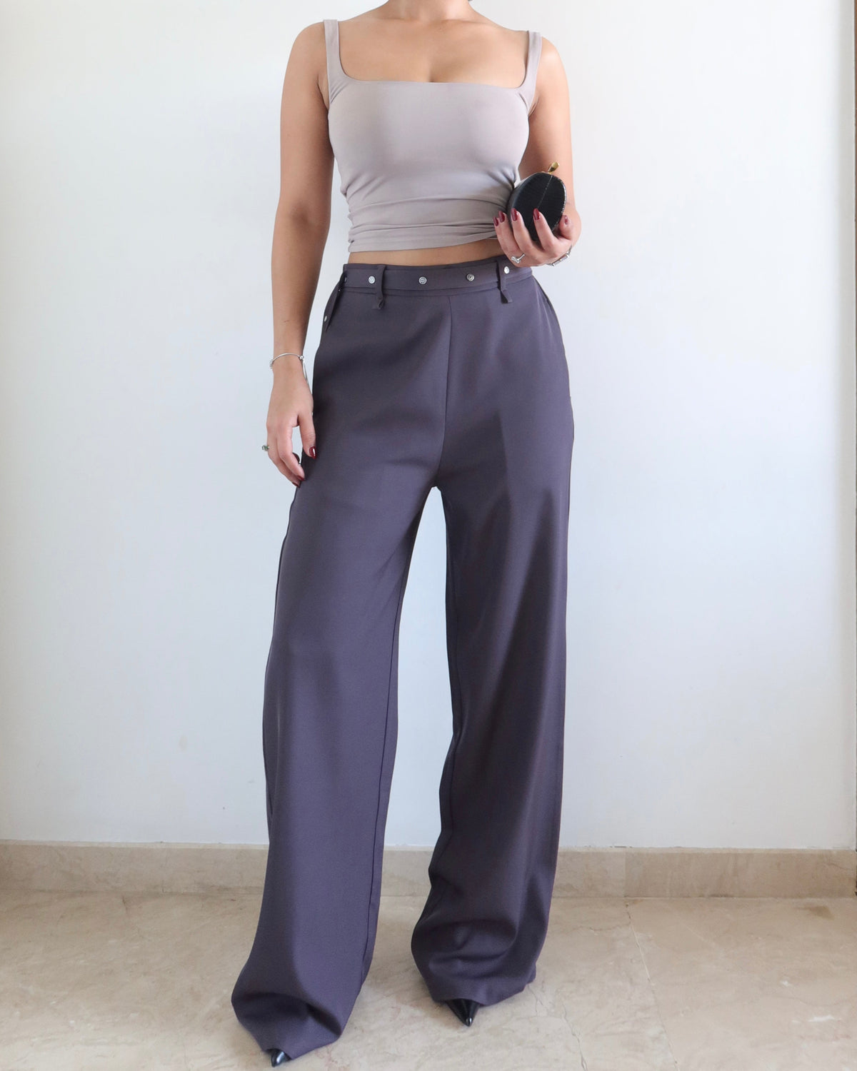 RǏWYÑ | Rivet Grip Loose Tailored Trousers