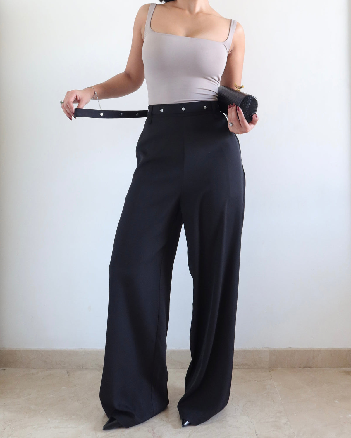 RǏWYÑ | Rivet Grip Loose Tailored Trousers