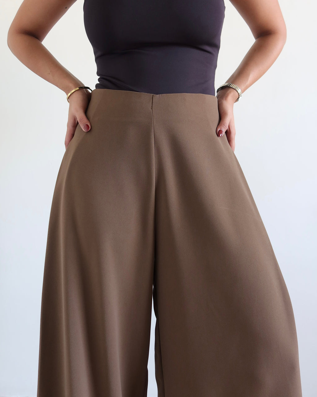 RǏWYÑ | Soft Structure Side Draped Trousers