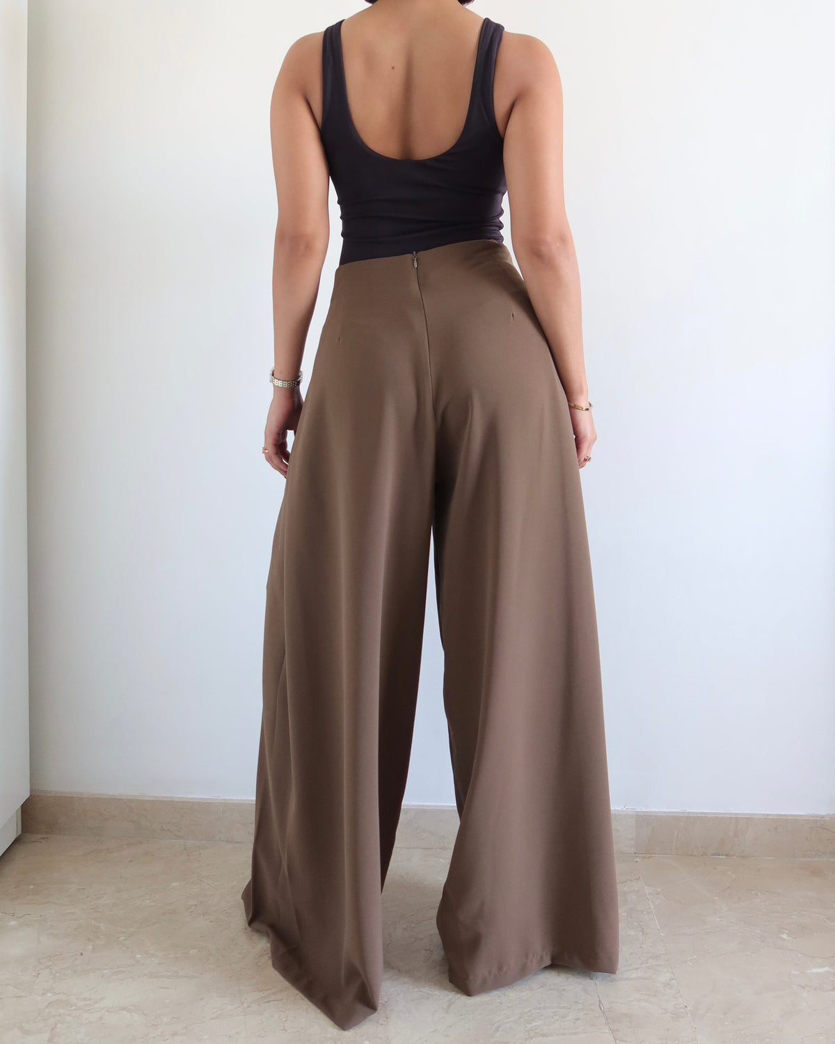 RǏWYÑ | Soft Structure Side Draped Trousers