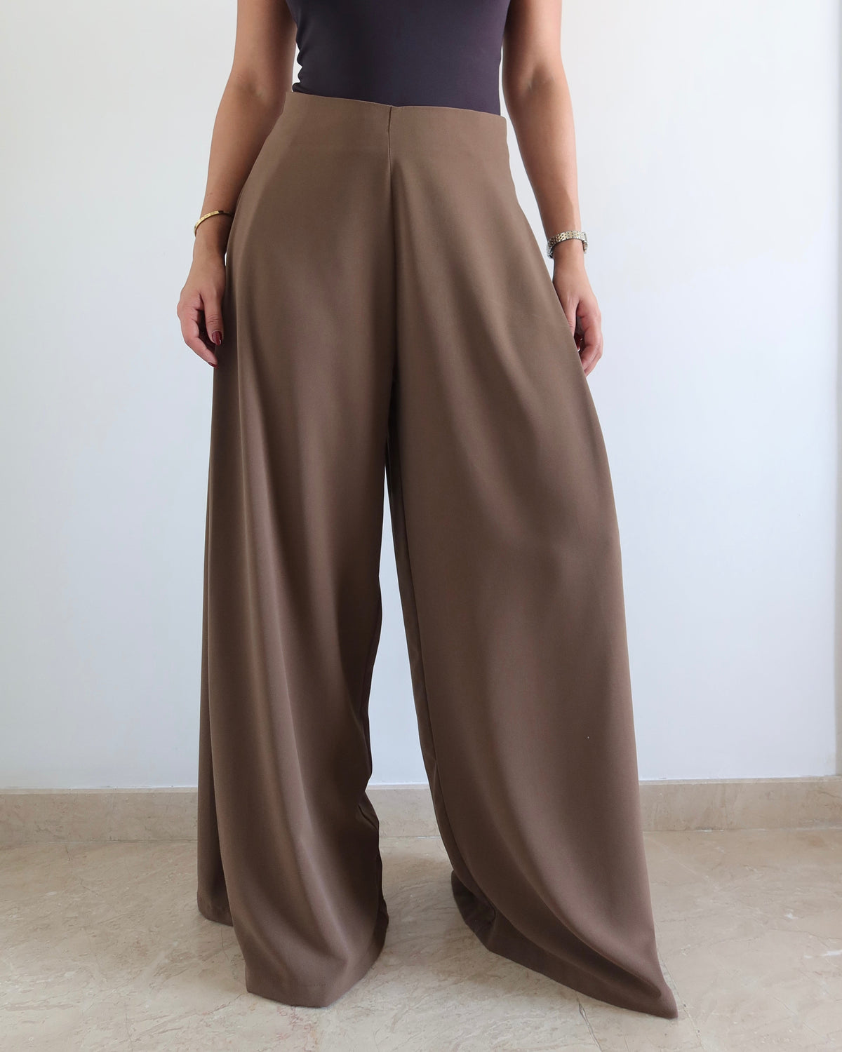 RǏWYÑ | Soft Structure Side Draped Trousers