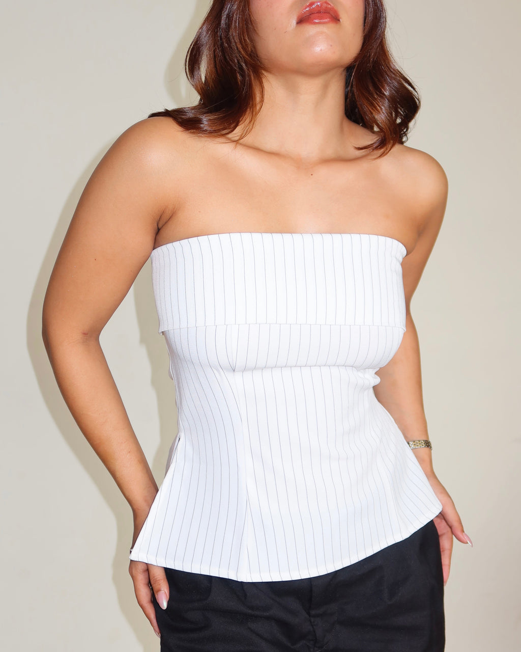 RǏWYÑ | Sleek Stripe Bandeau Top