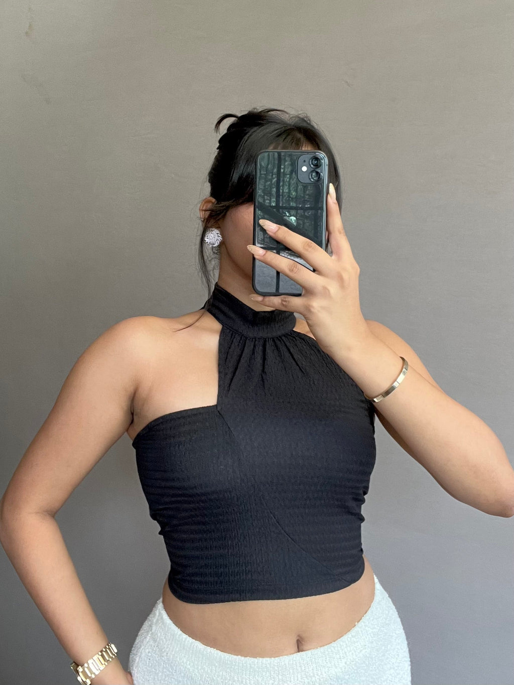 RǏWYÑ | Unique Chic Irregular Halter Neck Top