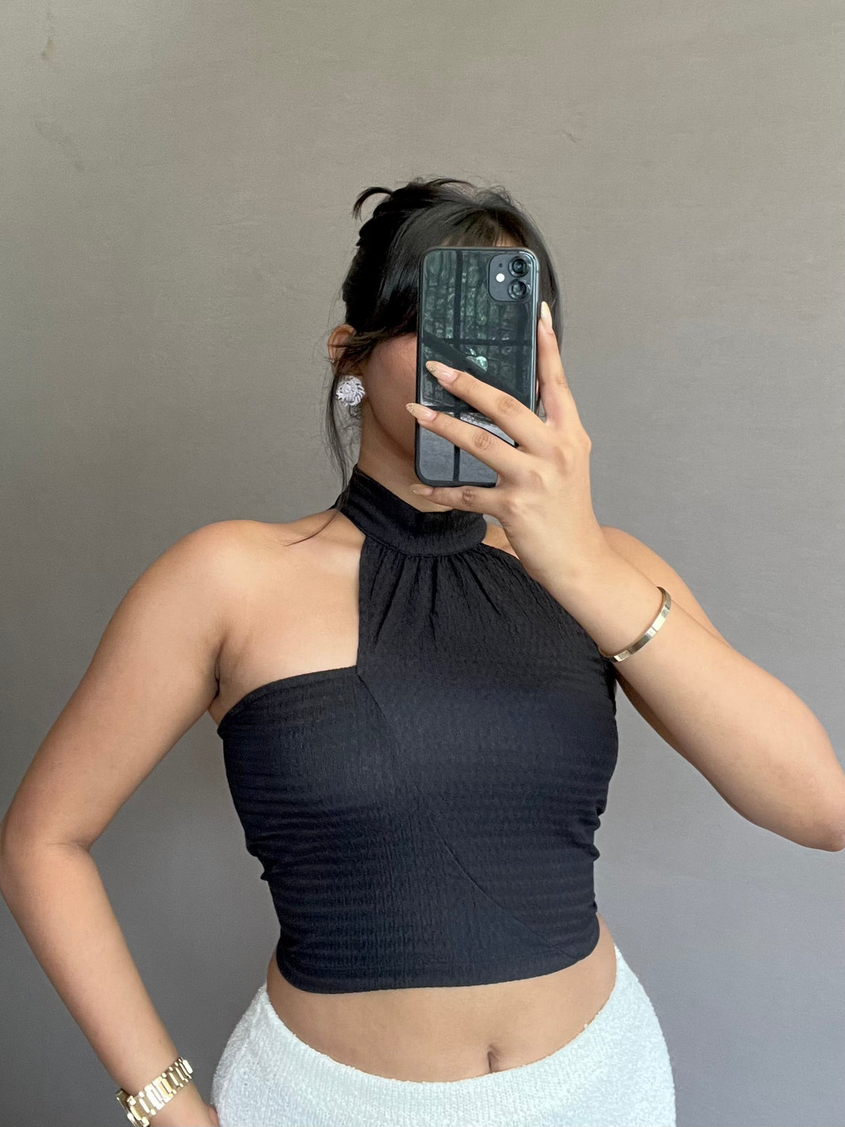 RǏWYÑ | Unique Chic Irregular Halter Neck Top