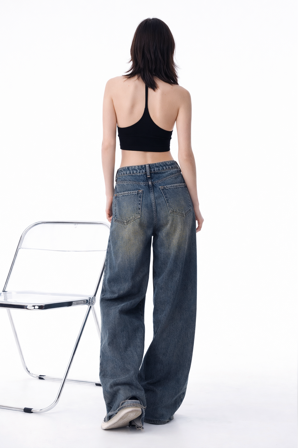 RǏWYÑ | Off Beat Distressed Blue Baggy Jeans