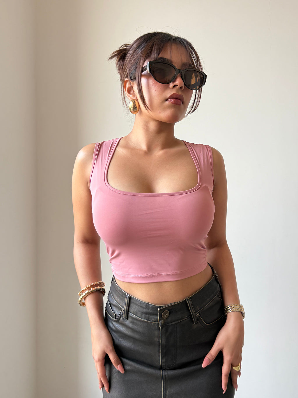 RǏWYÑ | Silky Soft Square Neck Top