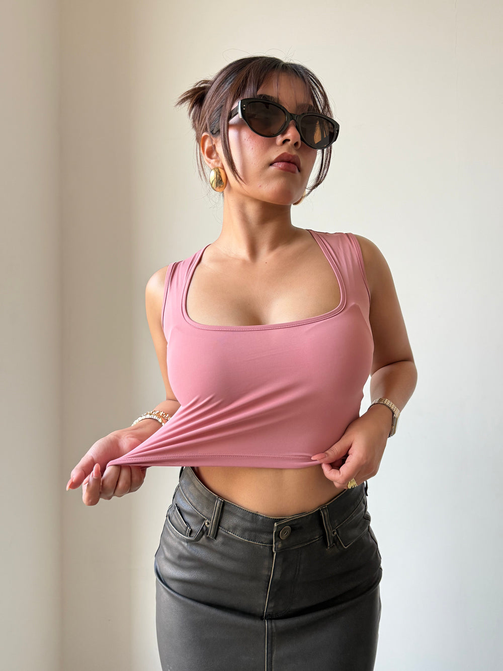 RǏWYÑ | Silky Soft Square Neck Top
