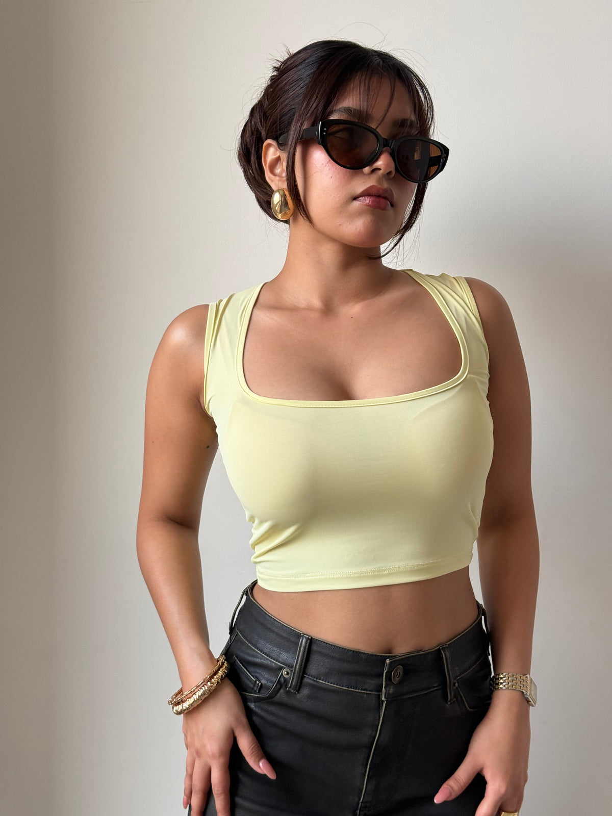 RǏWYÑ | Silky Soft Square Neck Top