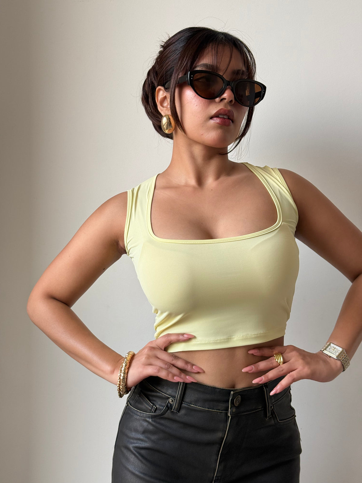 RǏWYÑ | Silky Soft Square Neck Top