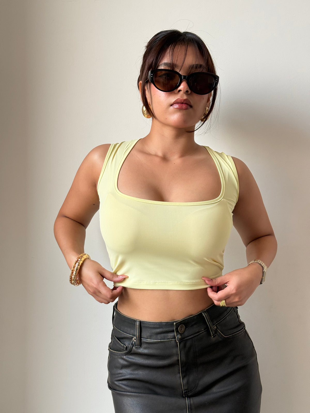RǏWYÑ | Silky Soft Square Neck Top