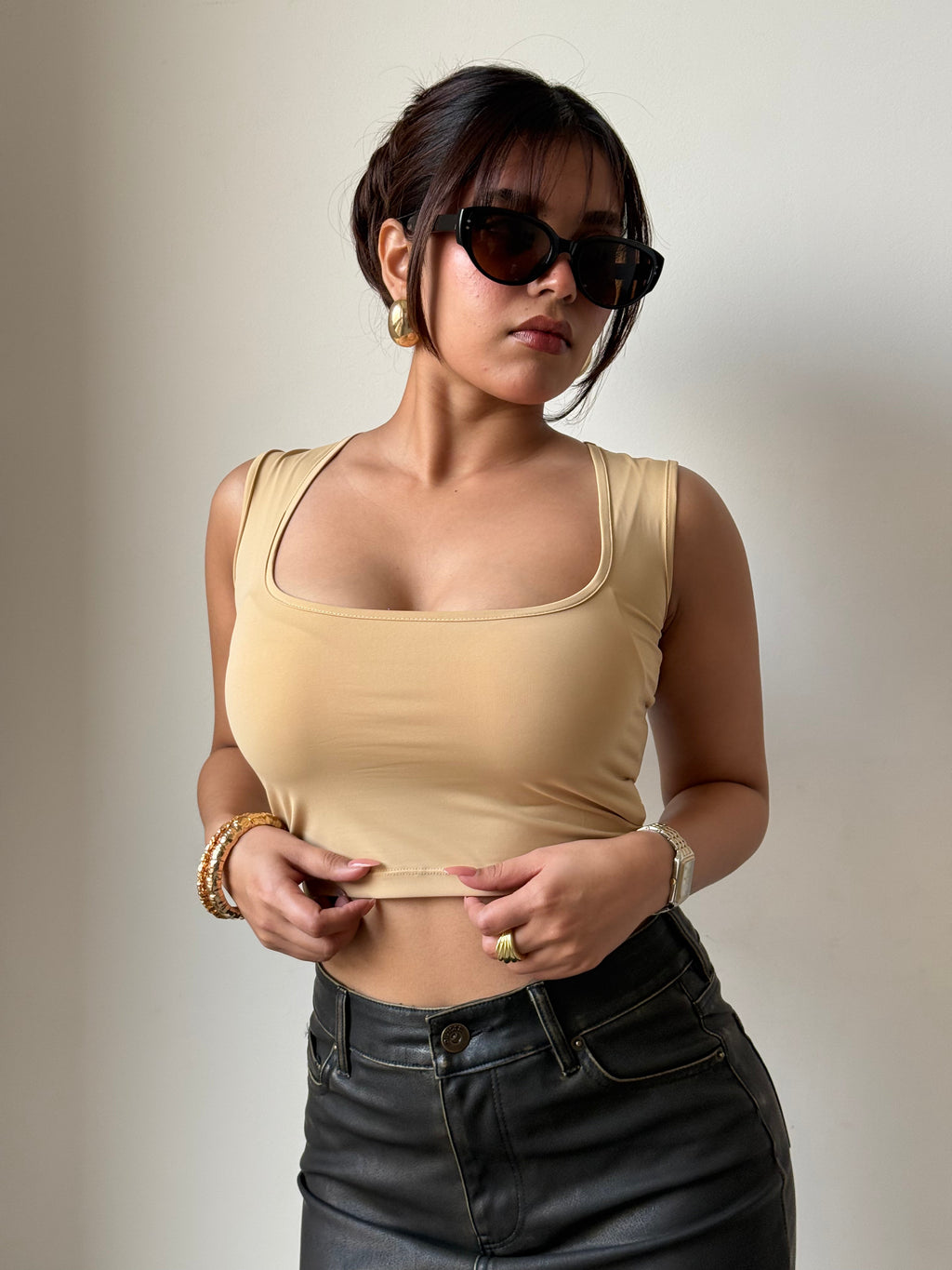 RǏWYÑ | Silky Soft Square Neck Top