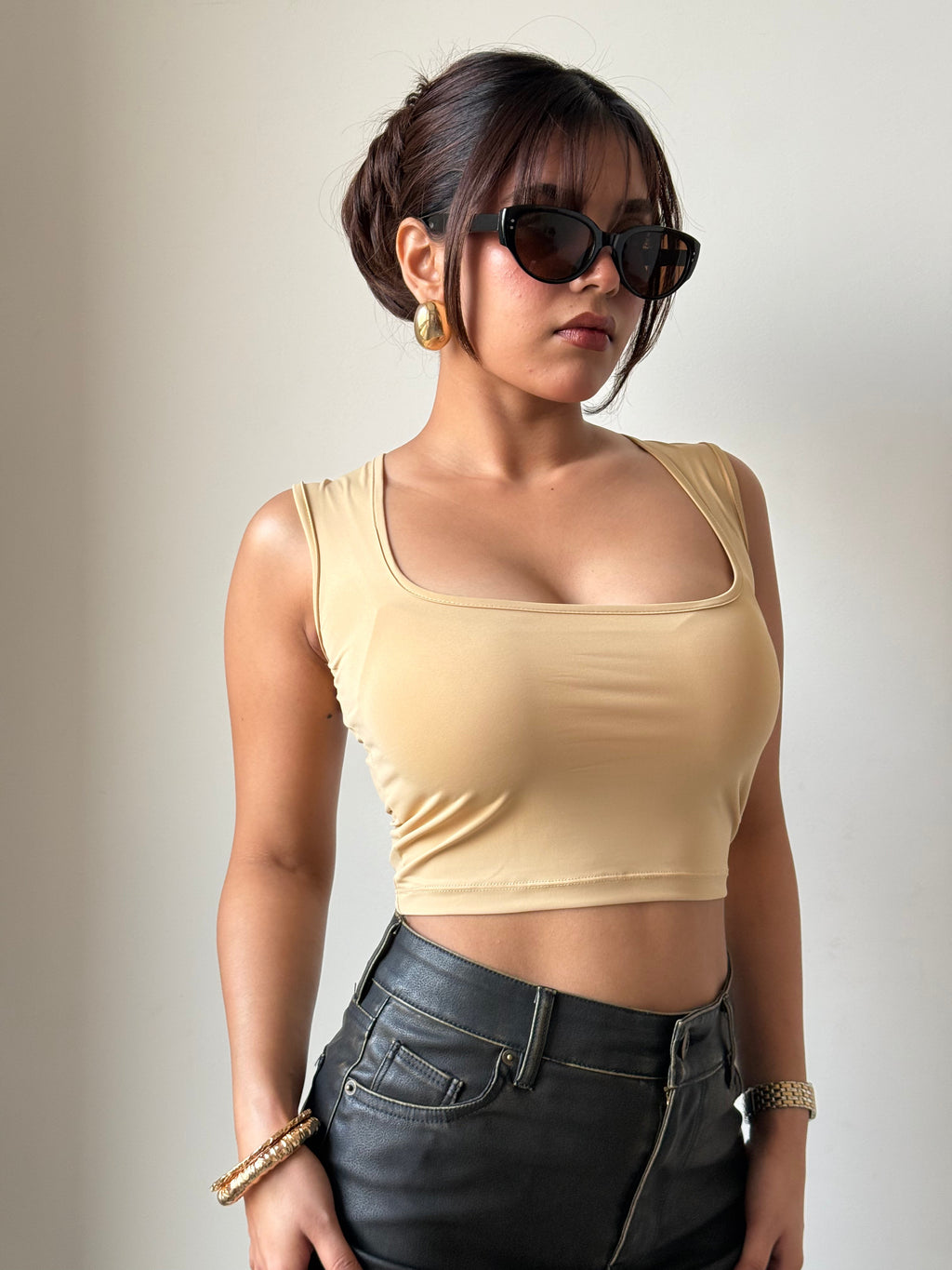 RǏWYÑ | Silky Soft Square Neck Top