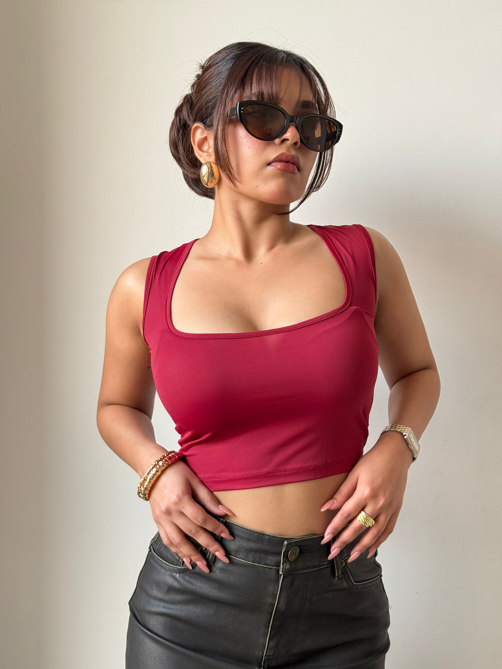 RǏWYÑ | Silky Soft Square Neck Top