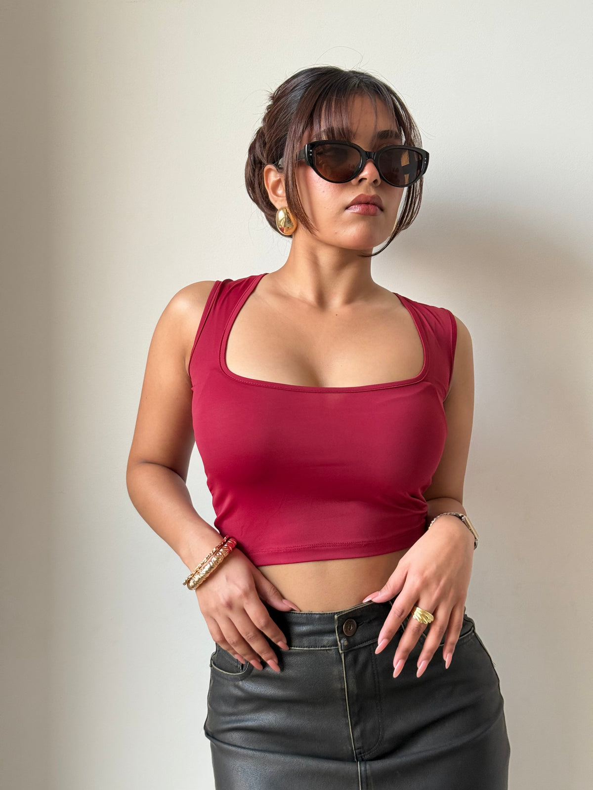 RǏWYÑ | Silky Soft Square Neck Top